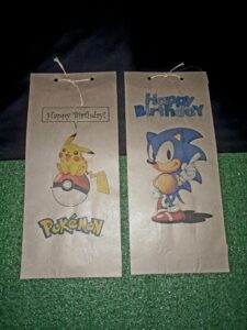 Bolsas impresas para cotillón fiesta infantil con la temática que desees