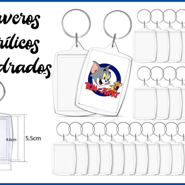 Llaveros Acrílicos Cuadrados