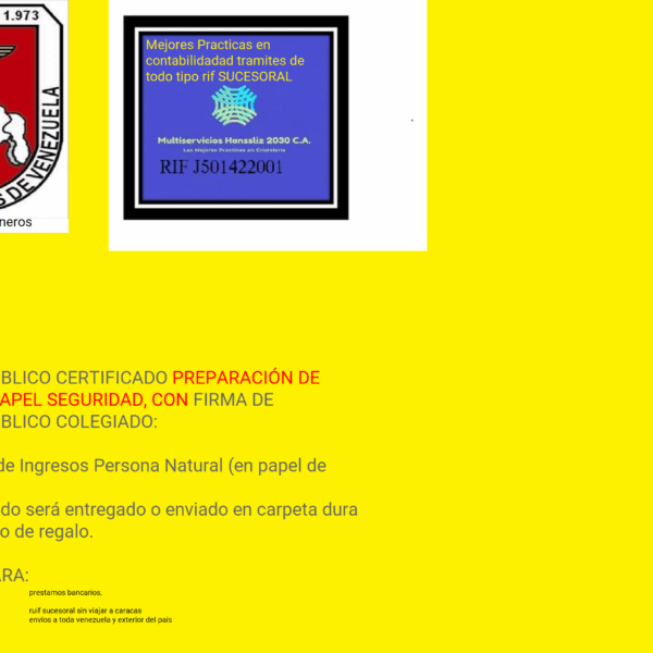 Certificación de Ingreso en caracasBalance Personal: en caracas Waths App 04263060090 Balance Mancomunado Certificación o Inventario de Apertura informe del comisario declaracion de ISLR NATURAL