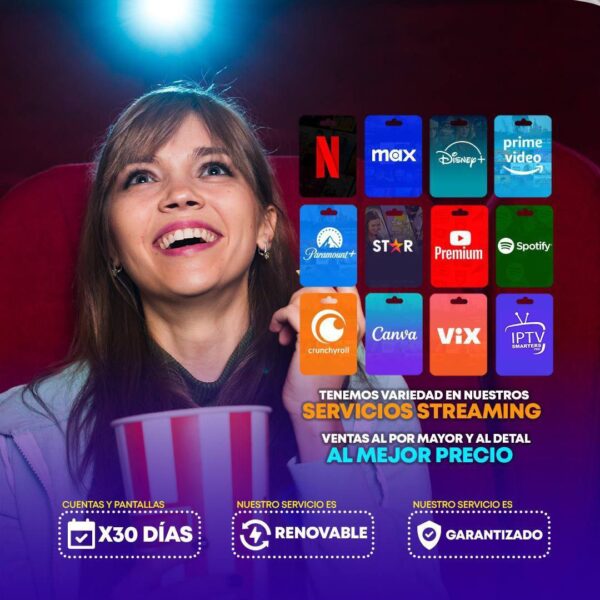 Servicio de Streaming pantallas