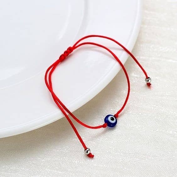 ¡Hilo chino rojo, con ojito turco! Pulsera de protección