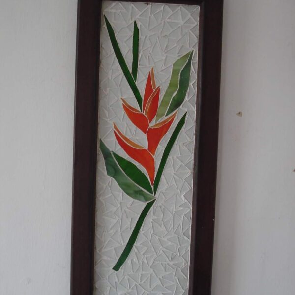 Cuadros en técnica de mosaico: Flores riki-riki, Cala, africanas