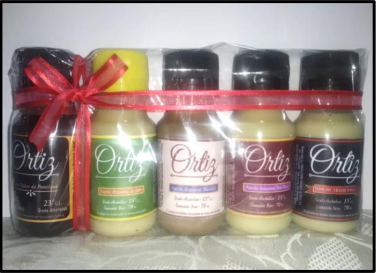 EMPAQUE Mini BOTELLAS de Productos ORTIZ