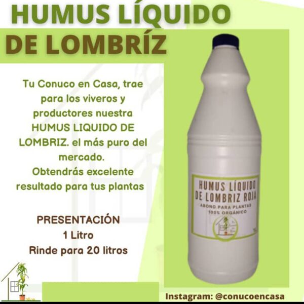 HUMUS LIQUIDO DE LOMBRIZ (ABONO ORGANICO)